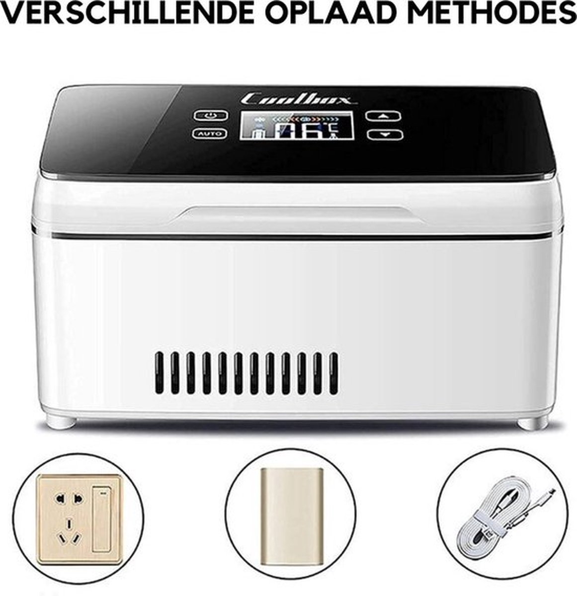 Medische Insuline Koelbox - Diabetes Koeltas - Draagbare Medicijnen Koelkast - insuline koeltas - Geneeskunde - Auto Met Ingebouwd Alarm - Cooler - 8-36 uren Batterijcapaciteit - 10200 mAh - Wit